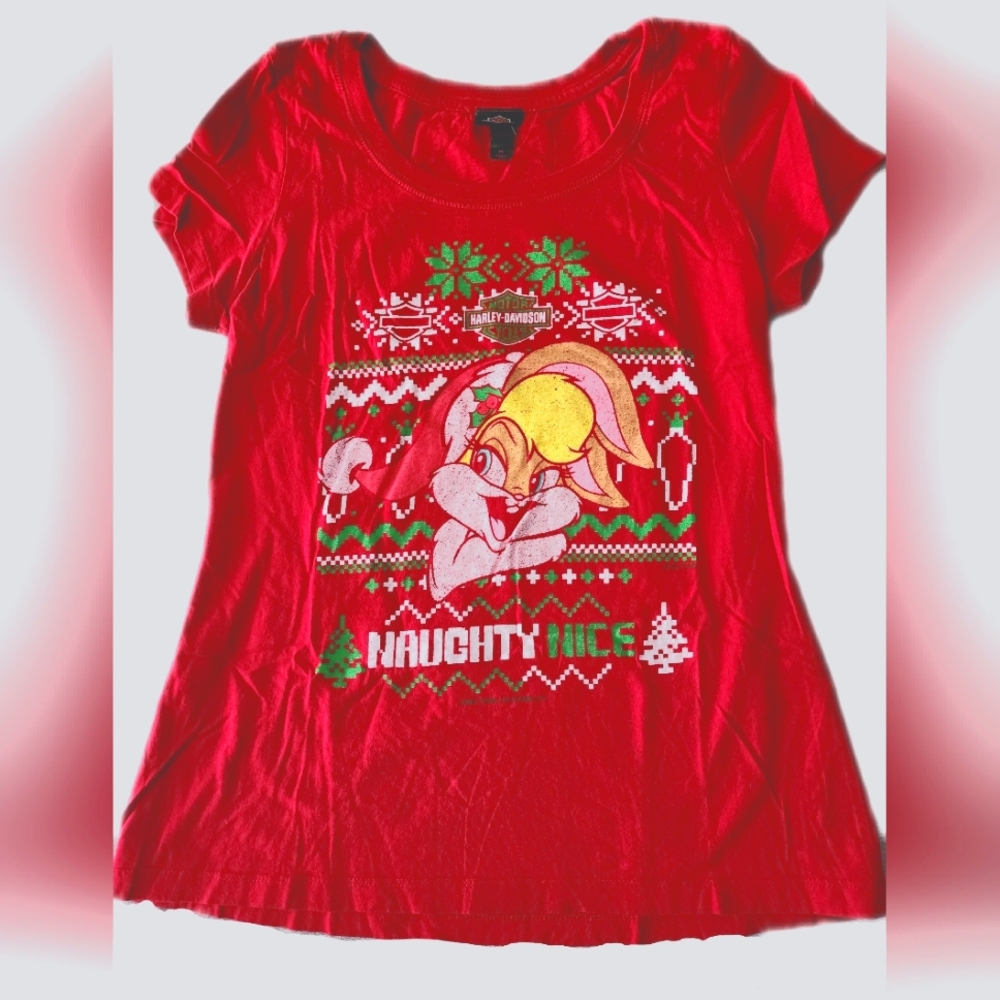 Harley-Davidson Looney Tunes Lola Bunny cap sleeve Women's t shirt